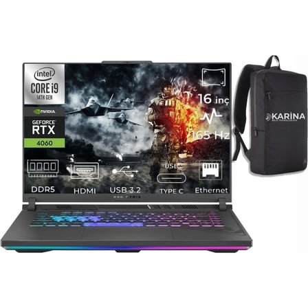 Asus Rog Strix G16 I9-14900HX G614JVR-N3243-59 16GB 2tb RTX4060 8gb W11PRO 16" Wuxga Gaming Laptop