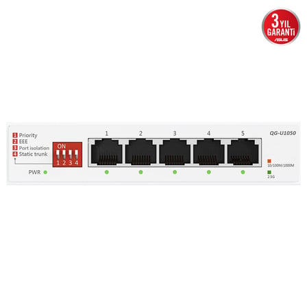 ASUS QG-U1050 5-Port 2.5G Yönetilemeyen Switch