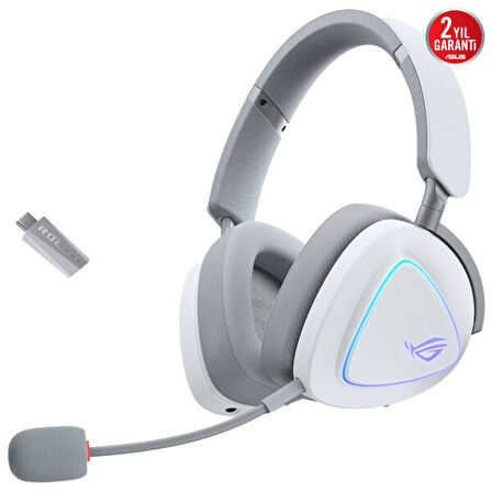 Asus ROG Delta II Beyaz RGB 7.1 Kablolu/Kablosuz Kulak Üstü Oyuncu Kulaklığı