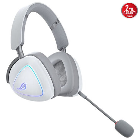 Asus ROG Delta II Beyaz RGB 7.1 Kablolu/Kablosuz Kulak Üstü Oyuncu Kulaklığı