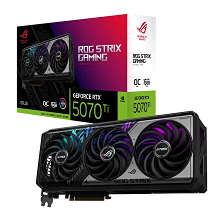 ASUS ROG STRIX GeForce RTX 5070TI 16GB OC Edition ROG-STRIX-RTX5070TI-O16G-GAMING GDDR7 256Bit Gaming (Oyuncu) Ekran Kartı