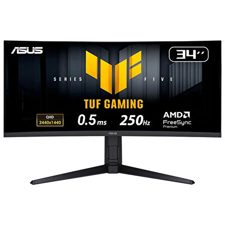 ASUS TUF Gaming VG34WQML5A 34 inç 250Hz 0.5ms WQHD Adaptive Sync VA Kavisli Gaming Monitör