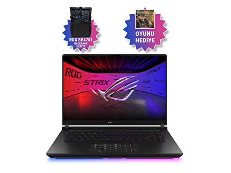 Asus ROG Strix SCAR 16 G635LX-RW143 24GB GeForce RTX5090 175w Intel Ultra 9 275HX 32GB RAM 1TB Performance SSD 16 inç WQXGA 240Hz
