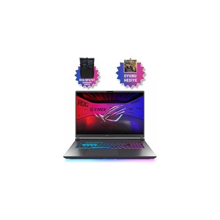 Asus Rog Strix G18 Ultra 9 275HX G815LW-S9128-67 64GB 4tb+4tb RTX5080 16GB Windows 11 Pro 18" Wqxga Taşınabilir Bilgisayar