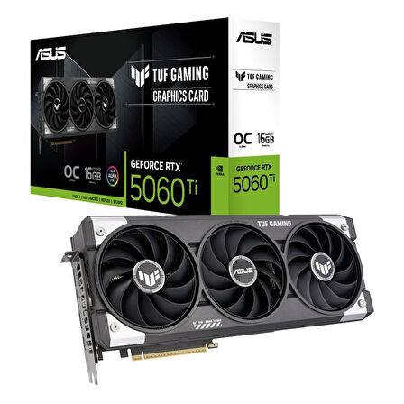 ASUS TUF Gaming GeForce RTX 5060Ti OC 16GB TUF-RTX5060TI-O16G-GAMING GDDR7 128Bit OC Gaming (Oyuncu) Ekran Kartı