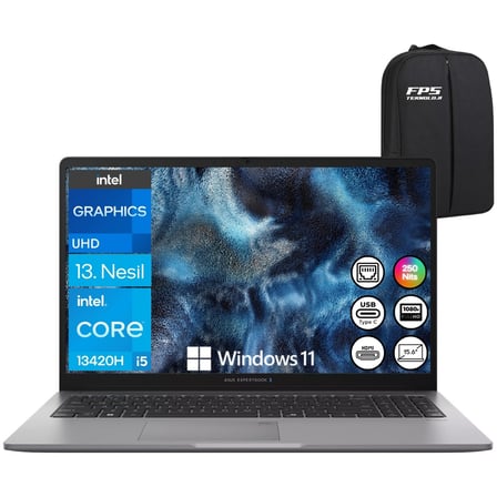 Expertbook P1503CVA-I58512G1D İ5-13420H 16GB Ram 1tb SSD 15.6" Fhd W11 Taşınabilir Bilgisayar
