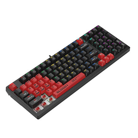 Bloody S98 FIRE BLACK Hot Swappable Kablolu RGB Mekanik Gaming Klavye