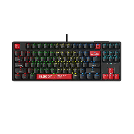 Bloody S87 Mekanik Red Switch RGB Anti-Ghosting Kablolu Klavye