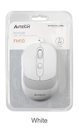 A4 TECH FM10 OPTIK MOUSE USB BEYAZ 1600 DPI