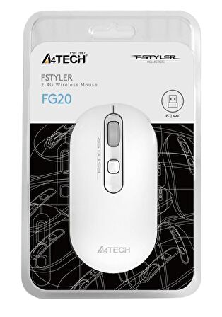 A4 TECH FG20 OPTIK MOUSE NANO USB BEYAZ 2000 DPI