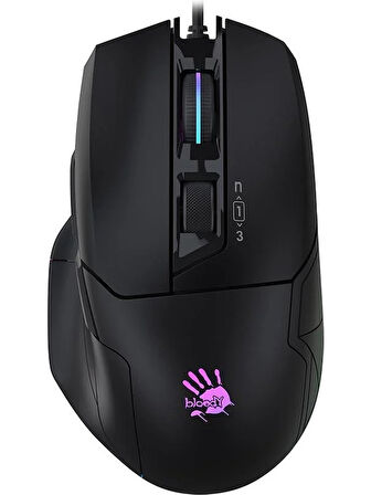 Bloody W70 Max Siyah RGB Optik Kablolu Oyuncu Mouse OUTLET