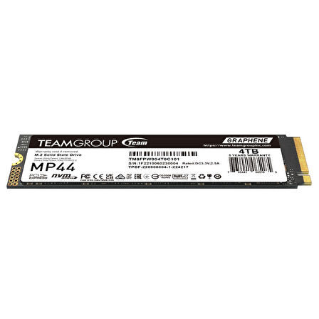 Team MP44 4TB Gen4x4 7400/6500MB/s NVMe PCIe M.2 SSD Disk (TM8FPW004T0C101)