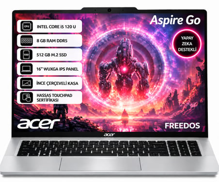 ACER ASPIRE GO AG16-71P INTEL CORE I5 5120U 8GB 512SSD 15.6'' FREEDOS NX.JT2EY.001