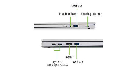 ACER Aspire AG15-71P İNTEL CORE İ5 1334U 8GB 512GB SSD 15,6'' FHD IPS FREEDOS NX.JDCEY.001