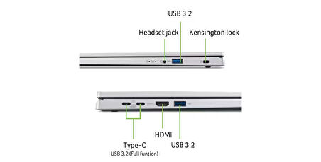 ACER Aspire AG15-71P İNTEL CORE İ5 1334U 8GB 512GB SSD 15,6'' FHD IPS FREEDOS NX.JDCEY.001