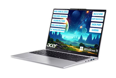 Acer Aspire Lite i5-1334U 8 GB 512 GB SSD 16" ( 1920 x 1200) IPS Windows 11 Home  NX.J23EY.001
