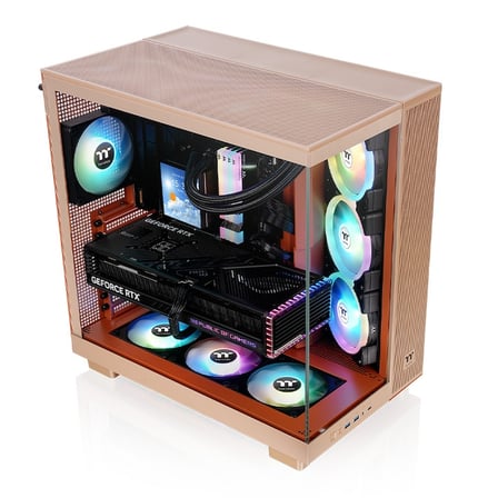 THERMALTAKE VIEW380XL CA-11E-00MGWN-00 4-ARGB Fanlı Gaming Mid-Tower PC Kasası Kum Rengi