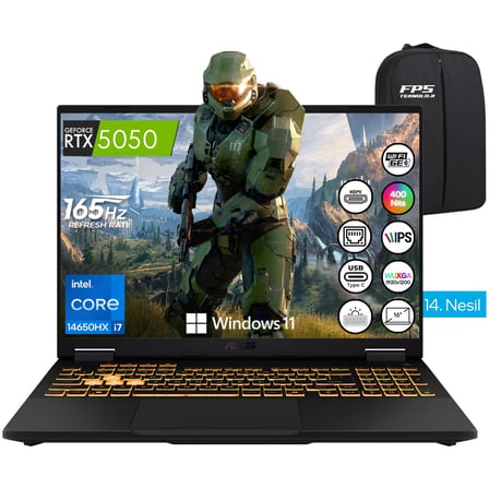 Tuf Gaming F16 FX608JHR-RV047W I7-14650HX RTX5050 115W 64GB Ram 4tb SSD 16" Wuxga IPS 165Hz W11 Taşınabilir Bilgisayar