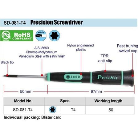 Proskit SD-081-T4 Tork Tornavida