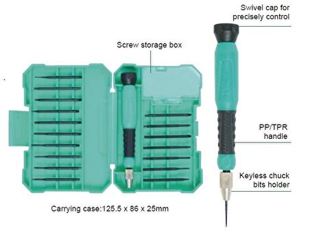 Proskit SD-9828M 18 Parça Hassas Tornavida Seti