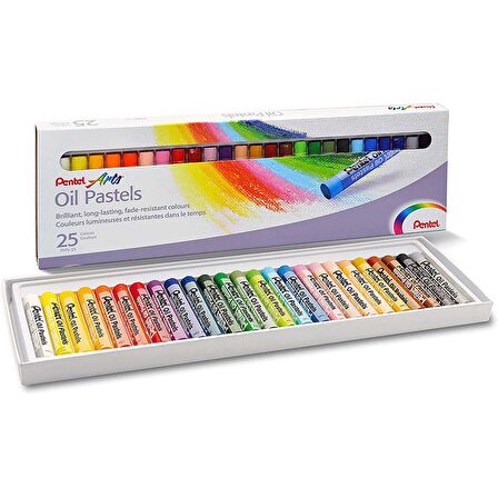 Pentel Pastel Boya Yağlı Karton Kutu 25 Lİ PHN-25