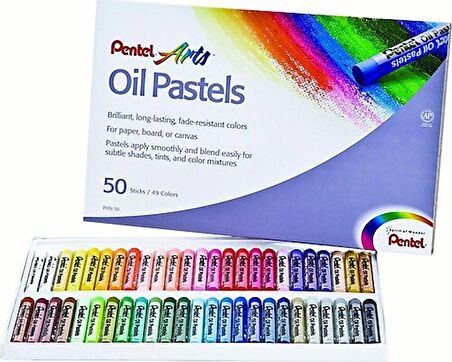 PENTEL PHN50 YAĞLI PASTEL 50 RENK