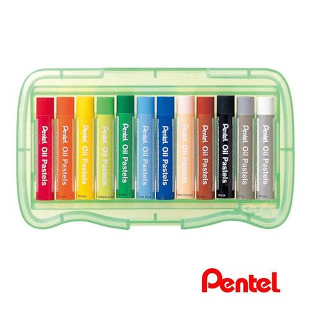 Pentel 12 Renk Yağ Bazlı Pastel Boya