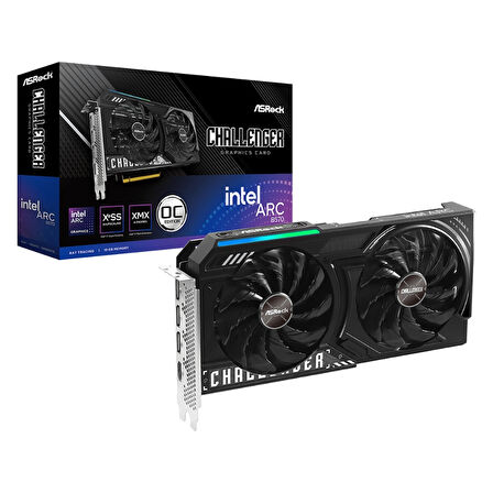 Asrock Intel Arc B570 Challenger 10GB OC GDDR6 160Bit Gaming (Oyuncu) Ekran Kartı
