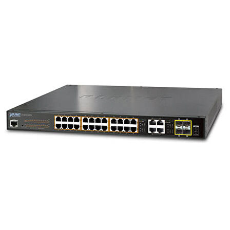 Planet PL-GS-4210-24P4C 24 Port Gigabit PoE 4 Port SFP 220W PoE Yönetilebilir Switch