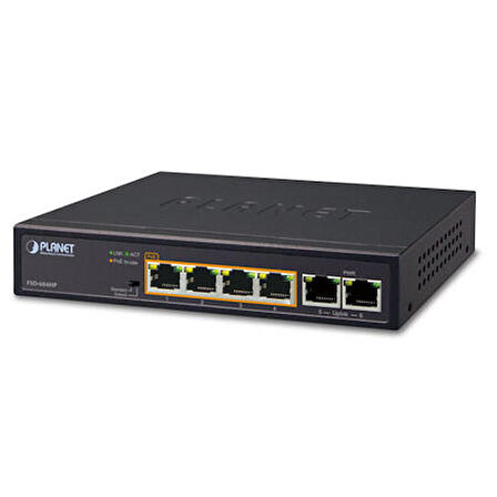 Planet PL-FSD-604HP 4 Port 10/100TX PoE+ 2 Port 10/100TX 60W PoE Switch