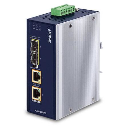 Planet PL-IGUP-2205AT 2 Port Gigabit Rj45 2 Port Gigabit SFP PoE++ Media Converter