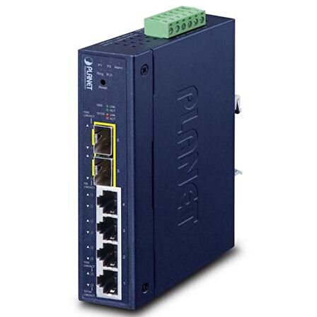 Planet PL-IGS-4215-4T2S 4 Port Gigabit 2 Port SFP Endüstriyel Yönetilebilir Switch