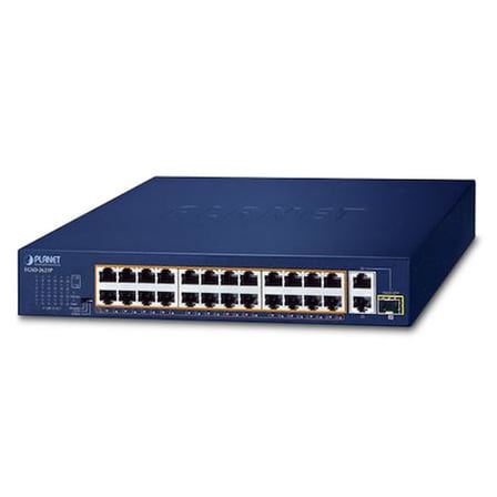 Planet PL-FGSD-2621P 24 Port 10/100TX PoE+ 2 Port 10/100/1000T Ethernet 1 Port SFP 185W PoE Switch