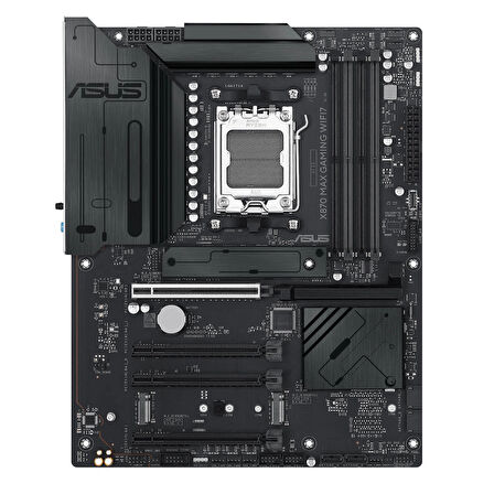 ASUS X870 MAX GAMING WIFI7 AMD X870 AM5 DDR5 8000 HDMI 2xUSB4 3x M2 USB3.2 WiFi 7 + BT AURA RGB 5Gbit LAN ATX 12+2+1 Güç Aşamaları, Çift USB4, 3xM.2 s