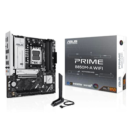 ONTECH - Asus Prıme B850m-a Wıfı Ddr5 8000mt/s 1xhdmı 2xdp 3xm.2 Usb3.2 Am5 Matx