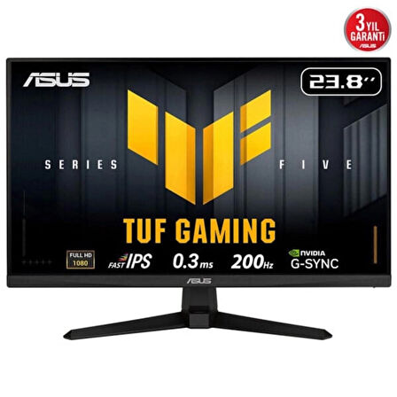ASUS TUF Gaming VG249Q5A 23.8 inç 200Hz 0.3ms Full HD Adaptive Sync Fast IPS Gaming Monitör