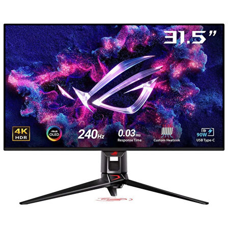 ASUS ROG Swift OLED PG32UCDMZ 31.5 inç 240Hz 0.03ms 4K UHD Adaptive Sync QD-OLED Gaming Monitör