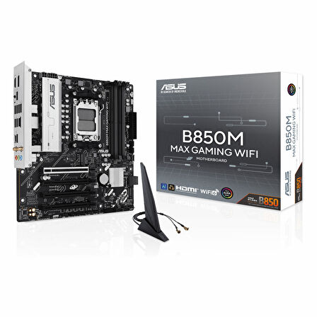 Asus B850M Max Gaming WiFi DDR5 (8000MHz)OC M.2 HDMI/DP/USB-C PCIe 5.0 AM5 mATX Anakart