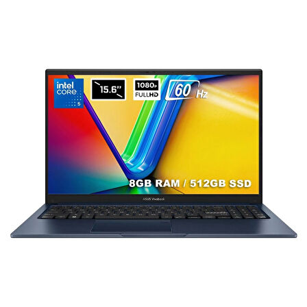 Asus Vivobook 15 X1504VA-NJ3665 Intel Core 5 120U 8GB 512GB SSD Freedos 15.6" 60Hz FHD Taşınabilir Bilgisayar