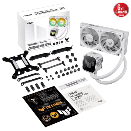 ASUS TUF Gaming LC III 240 ARGB 240mm Beyaz Islemci Sivi Sogutucu
