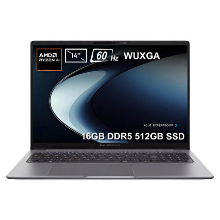 ASUS ExpertBook P3 PM3406CKA-R516512G0D AMD Ryzen Al 5-330 16GB DDR5 512GB SSD 14 inç WUXGA 60Hz IPS-Level FreeDos Laptop