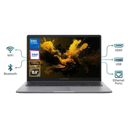 ASUS Expertbook P1 P1503CVA-C716512G0D ATL34 CORE 7 240H 40GB Ram 512GB SSD 15.6'' FHD Win11Pro Notebook