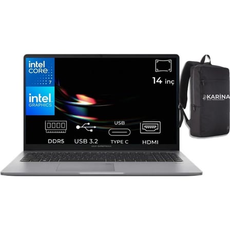 Asus Expertbook P1 Core 7 240H P1403CVA-C716512G0D-K18 96GB 2tb Freedos 14" Fhd Taşınabilir Bilgisayar