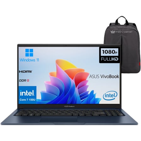 Vivobook 15 X1504VA-BQ5456 P11 Intel Core 7 150U 16GB Ram 2tb SSD 15.6'' WIN11 Taşınabilir Bilgisayar (Çanta Hediyeli)