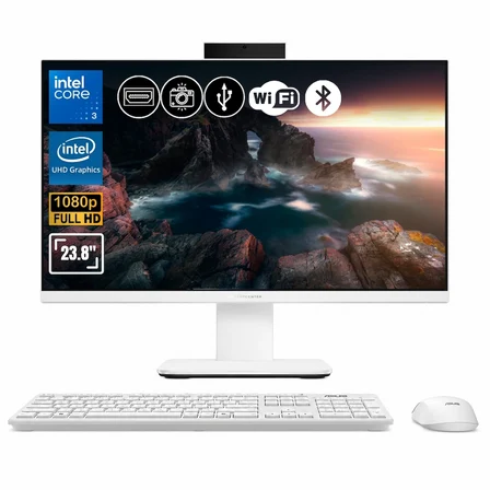 ASUS ExpertCenter Core 3 100U 8GB 1TB SSD 23.8" FHD FreeDOS AIO Bilgisayar P440VAK-C38512W0D A1