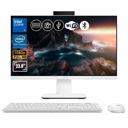 ASUS ExpertCenter Core 3 100U 24GB 512GB SSD 23.8" FHD FreeDOS AIO Bilgisayar P440VAK-C38512W0D A6