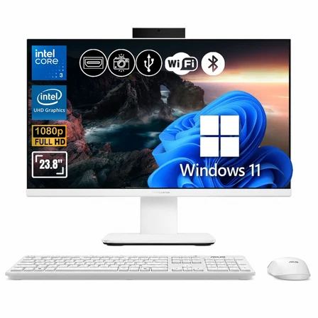 ASUS ExpertCenter Core 3 100U 24GB 2TB SSD 23.8" FHD Win11Pro AIO Bilgisayar P440VAK-C38512W0D A20