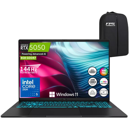 Vivobook 16 V3607VH-RP035W Intel Core 5 210H RTX5050 32GB Ram 4tb SSD 16" Wuxga W11 144Hz Taşınabilir Bilgisayar
