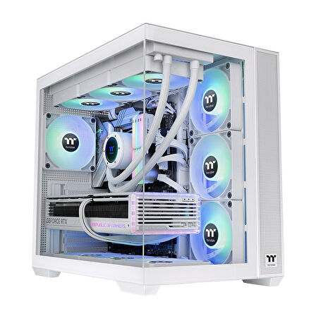 Thermaltake View 380 850W 80+ Gold ARGB USB 3.2 Beyaz ATX Mid Tower Kasa CA-3Z2-85M6WE-00 