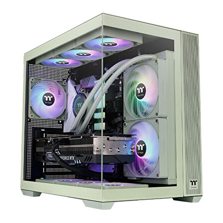 Thermaltake View 380 850W 80+ Gold ARGB USB 3.2 Matcha Green ATX Mid Tower Kasa CA-3Z2-85MEWE-00